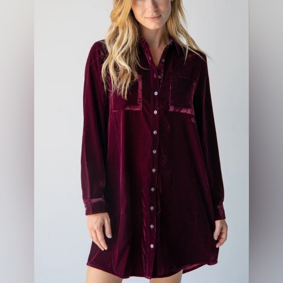 NATURAL LIFE Burgundy Long Sleeve Dress - Picture 2 of 14